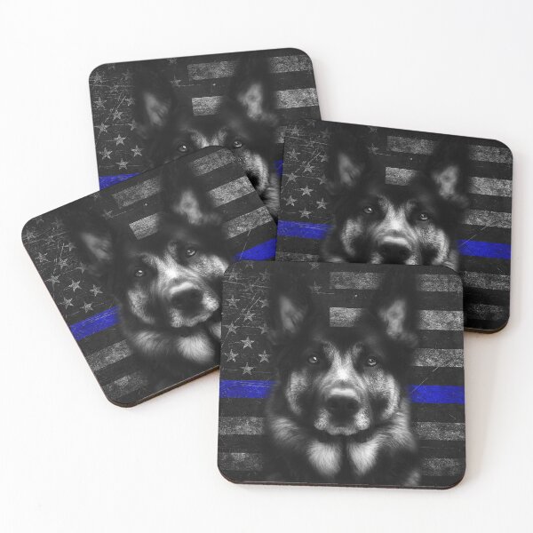 Item preview, German Shepherd Thin Blue Line No 1 designed and sold by StampCity.