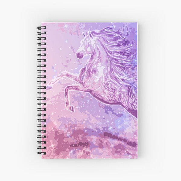 Sparkle Horse Pinks and Lavender Spiral Notebook