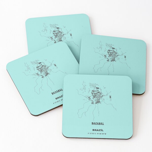 Item preview, Bacabal city road map BRAZİL , simple with GPS coordinates  designed and sold by rashadat.