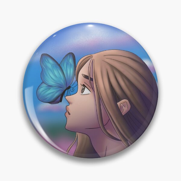 Item preview, Girl admiring a butterfly  designed and sold by MagicInk.