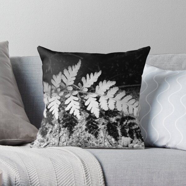 Shadow Fern Throw Pillow