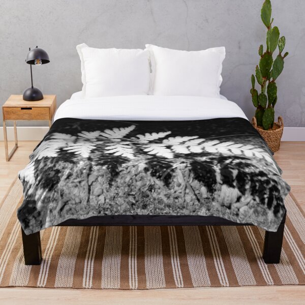 Shadow Fern Throw Blanket