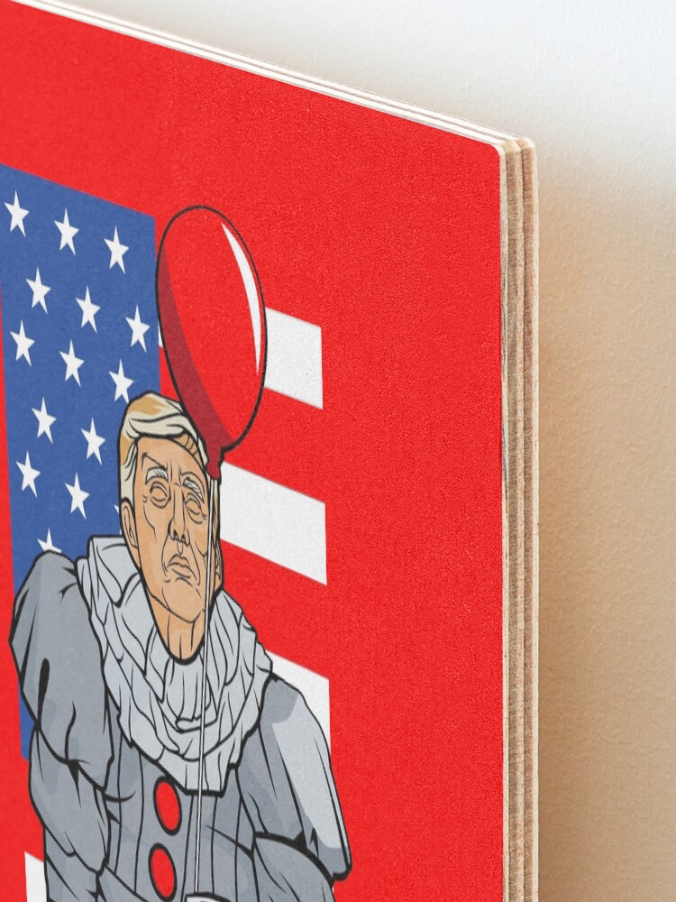 Alternate view of Scary Trump Clown Mounted Print