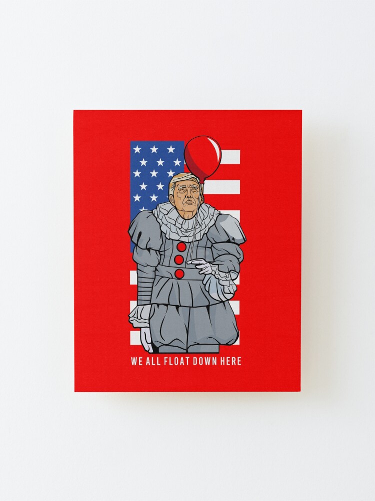 Alternate view of Scary Trump Clown Mounted Print