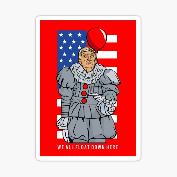 Scary Trump Clown Sticker