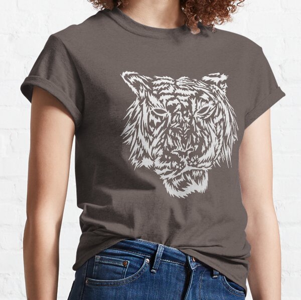Tiger in Stripes (In White) - Jaime Jacob Classic T-Shirt