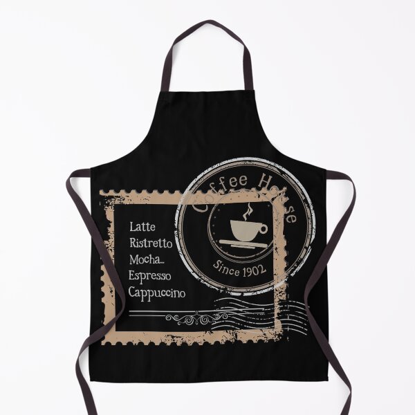 Item preview, Vintage Coffee house stamp design dark back designed and sold by coffeeapparel.