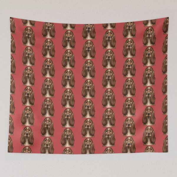 Item preview, Cocker Spaniel Dog Portrait - Pattern - Red designed and sold by JadeMadeThis.