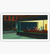 Pegatina Vintage Edward Hopper Nighthawks Diner