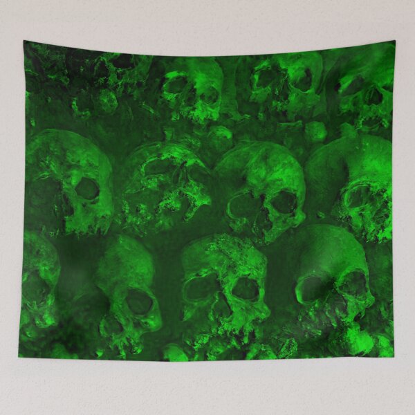 Item preview, Toxic Human Skulls - Chilling Digital Painting designed and sold by Canavas.