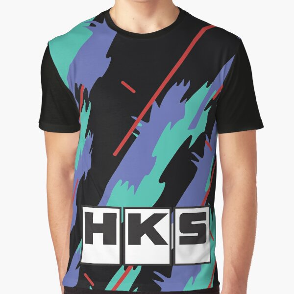 HKS Retro Pattern Graphic T-Shirt