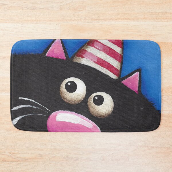 Item preview, Party Cat in a red hat designed and sold by StressieCat.