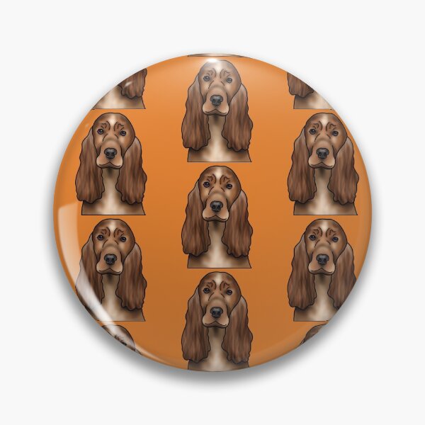 Item preview, Cocker Spaniel Dog Portrait - Pattern - Orange designed and sold by JadeMadeThis.