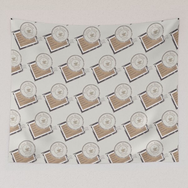 Item preview, Vintage Coffee house stamp design light back designed and sold by coffeeapparel.