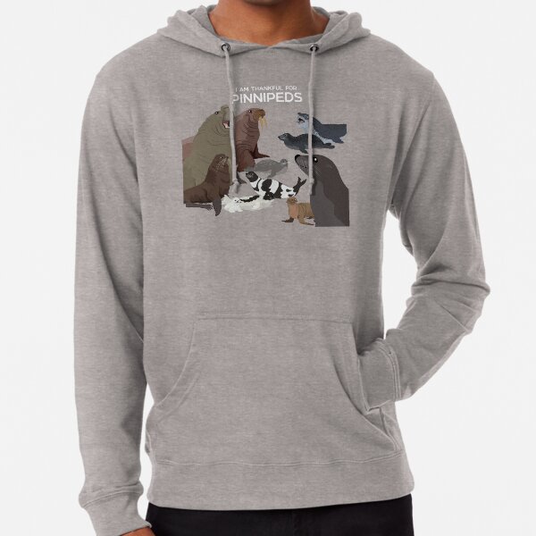 I Am Thankful For Pinnipeds Lightweight Hoodie