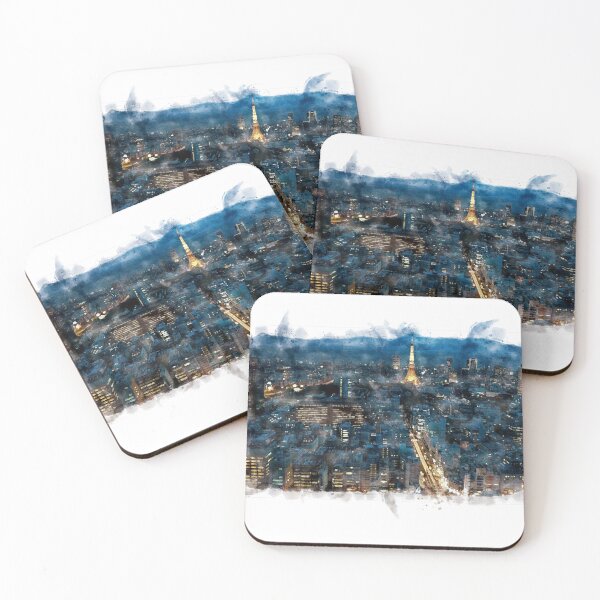 Item preview, cityscape watercolor painting designed and sold by axelpua.