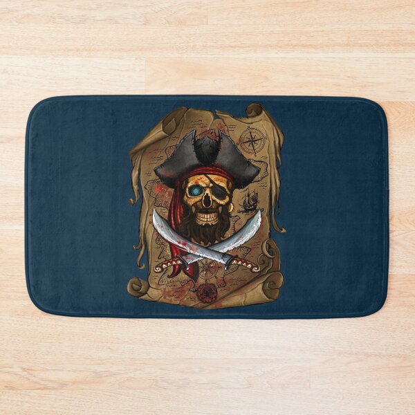 Item preview, Badass Skull Pirate & Treasure Map designed and sold by Desha001.