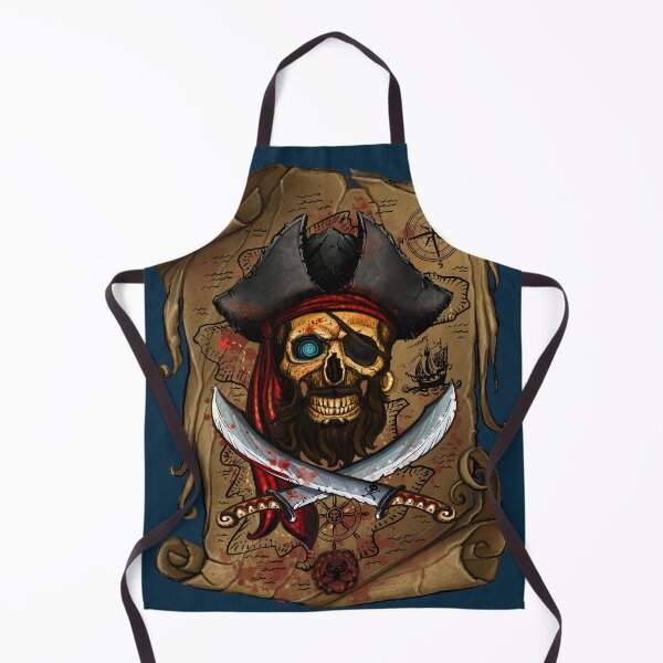 Item preview, Badass Skull Pirate & Treasure Map designed and sold by Desha001.
