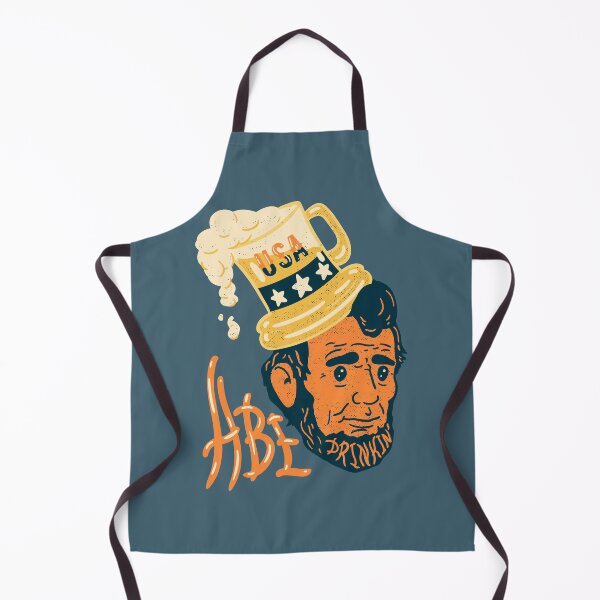 Item preview, Abe Drinkin - Boozy Abraham Lincoln wearing a Beer Mug Top Hat | Funny Happy Independence Day USA 2022 4th of July Memorial Alcohol Day Drinking Like Abe Lincoln Original Art Orange designed and sold by Any Color Designs.
