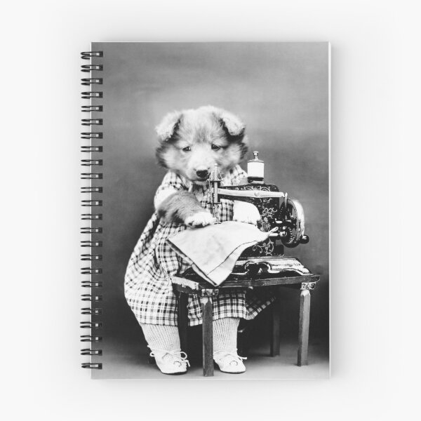 Item preview, Dog At Sewing Machine - Making Baby's Clothes - Harry Whittier Frees designed and sold by warishellstore.