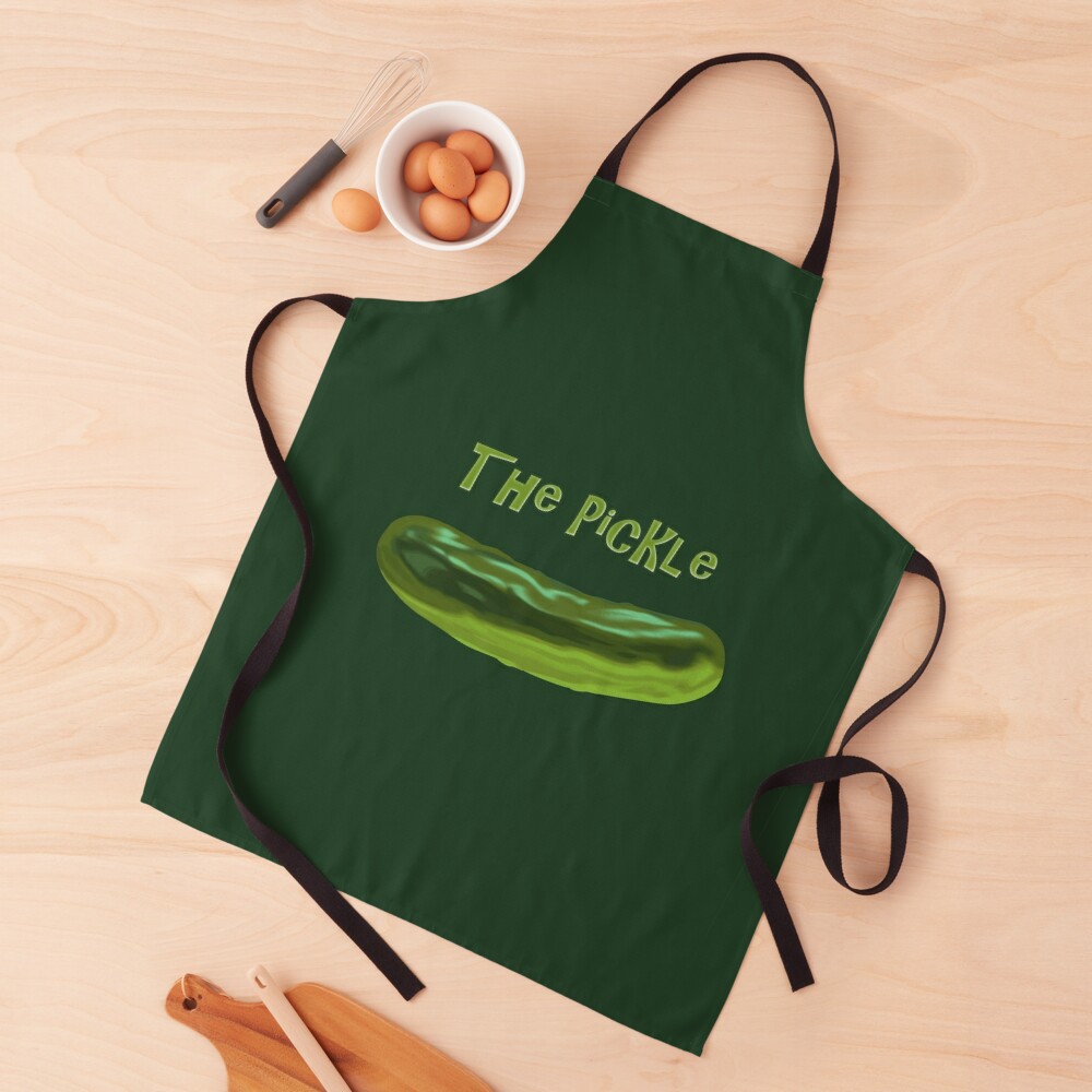 Dill Pickle Humor kitchen apron Just dill with it embroidered apron –  Threaded Stitch