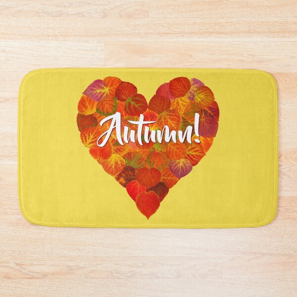 Item preview, I Love Autumn, Bold—Red Aspen Leaf Heart 1 designed and sold by GobaFineArts.
