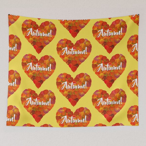 Item preview, I Love Autumn, Bold—Red Aspen Leaf Heart 1 designed and sold by GobaFineArts.