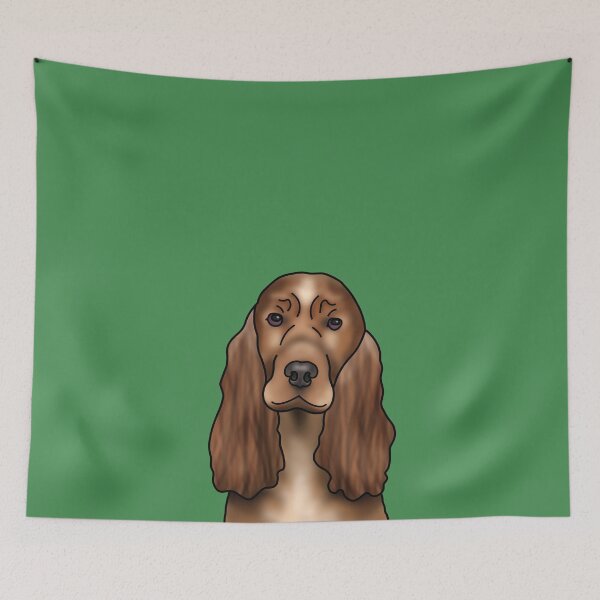 Item preview, Cocker Spaniel Dog Portrait - Green designed and sold by JadeMadeThis.