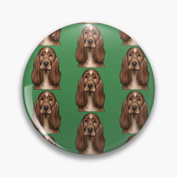 Item preview, Cocker Spaniel Dog Portrait - Pattern - Green designed and sold by JadeMadeThis.