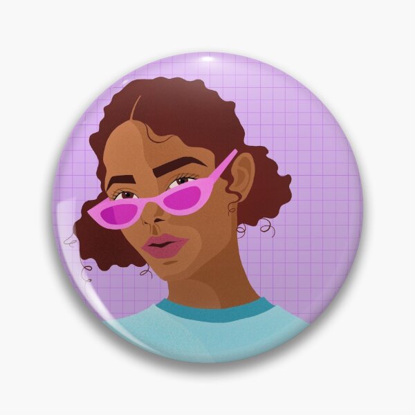 Sunglasses Girl Pin