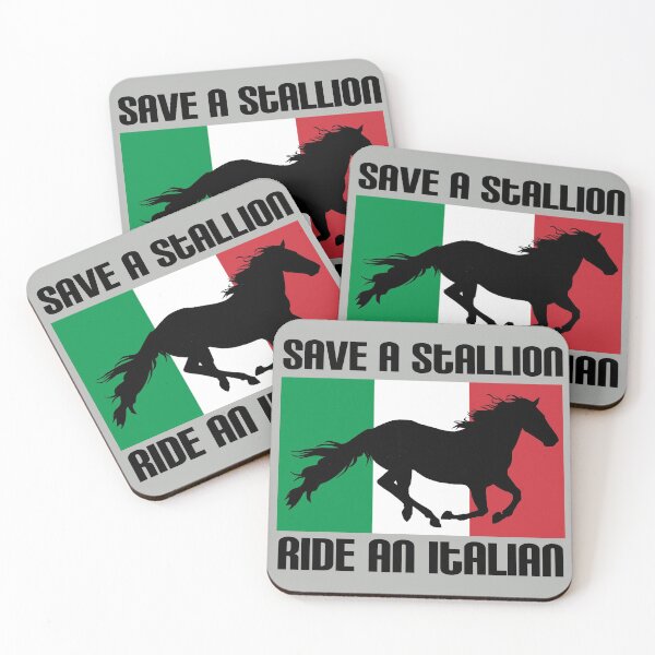 Item preview, Save a Stallion Ride an Italian Flag Funny Italian Heritage Quote designed and sold by kiwi91.