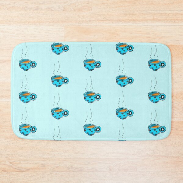 Item preview, Cartoon Polka Dot Blue Tea Cup designed and sold by yazonlin.