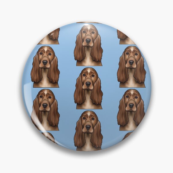 Item preview, Cocker Spaniel Dog Portrait - Pattern - Blue designed and sold by JadeMadeThis.