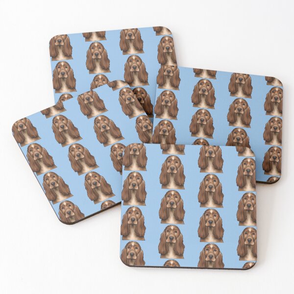 Item preview, Cocker Spaniel Dog Portrait - Pattern - Blue designed and sold by JadeMadeThis.