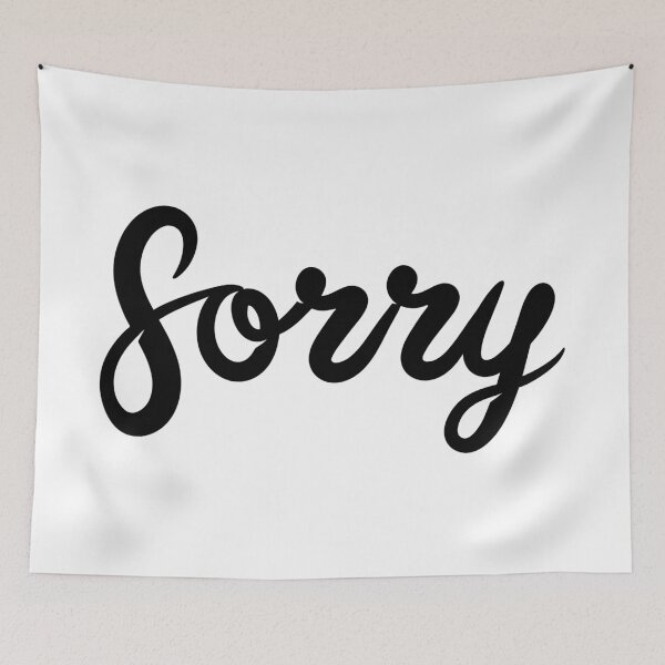 Item preview, SORRY (Plain Black) designed and sold by Sorrrry.