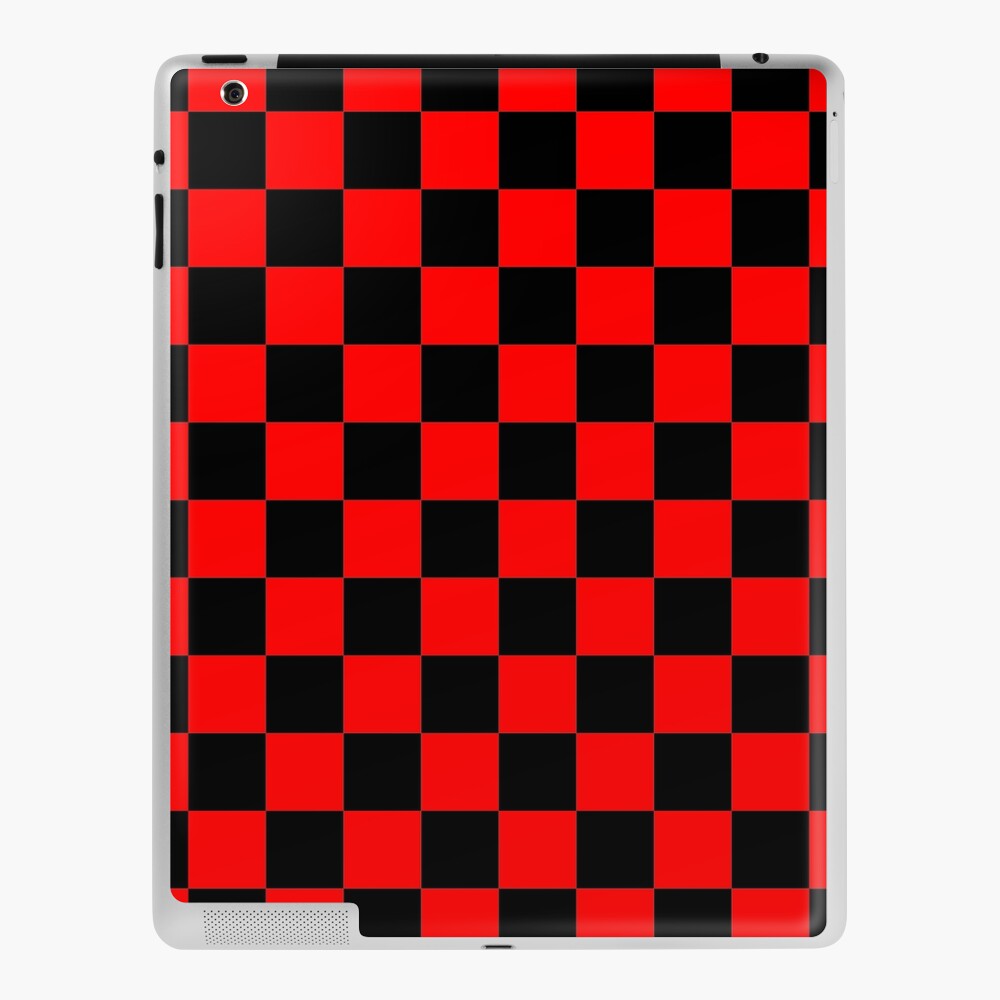 black red checkered | iPad Case & Skin