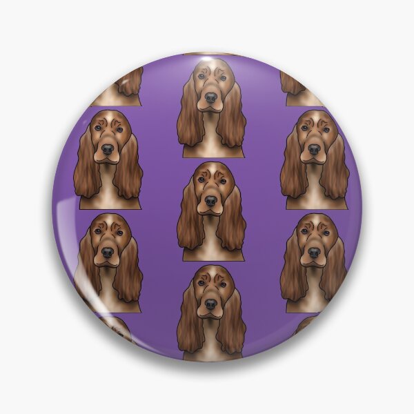 Item preview, Cocker Spaniel Dog Portrait - Pattern - Purple designed and sold by JadeMadeThis.