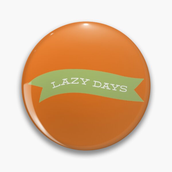 Item preview, Lazy Days Green Banner on Orange Background designed and sold by Textography1.