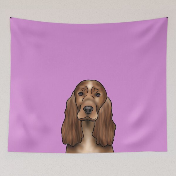 Item preview, Cocker Spaniel Dog Portrait - Pink designed and sold by JadeMadeThis.