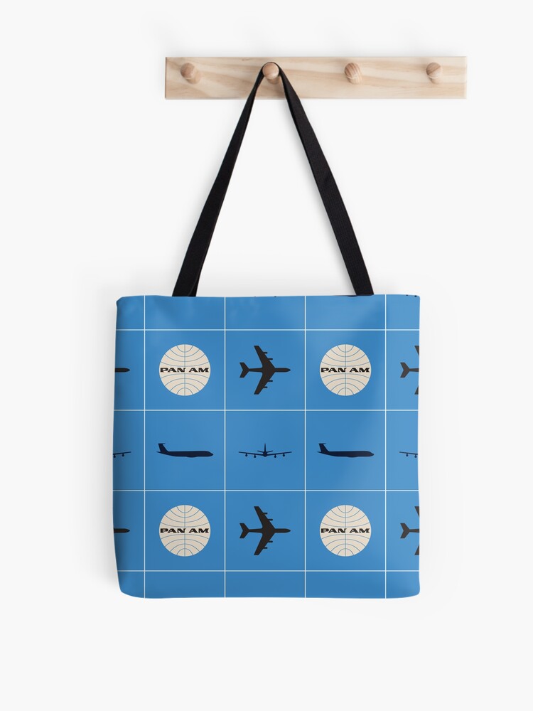 Pan Am Planes and Globe Square Pattern