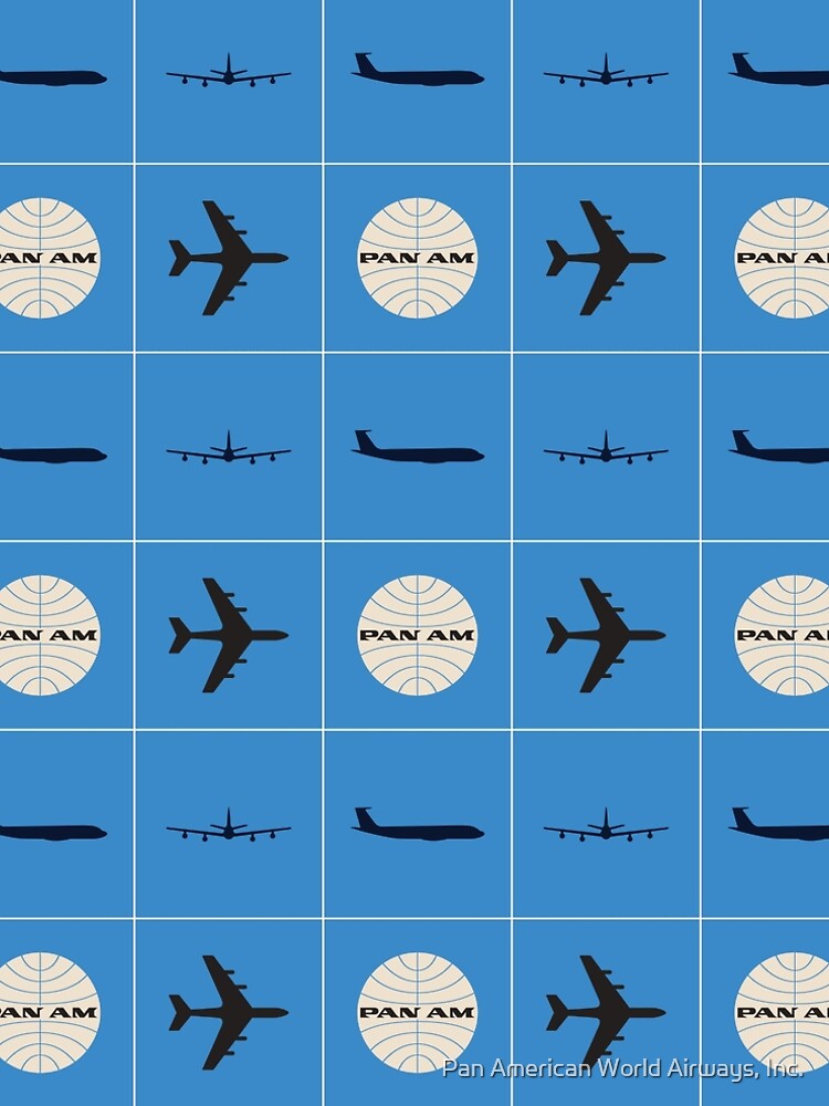 Pan Am Planes and Globe Square Pattern by panamofficial