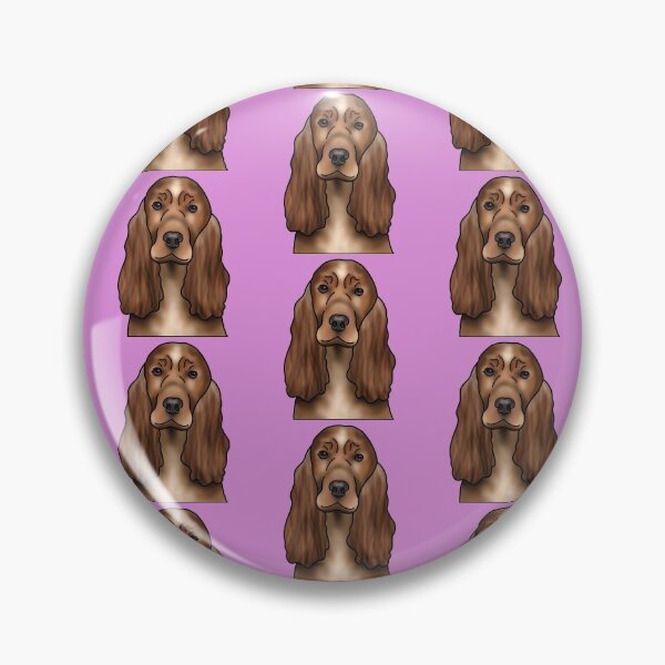 Item preview, Cocker Spaniel Dog Portrait - Pattern - Pink designed and sold by JadeMadeThis.