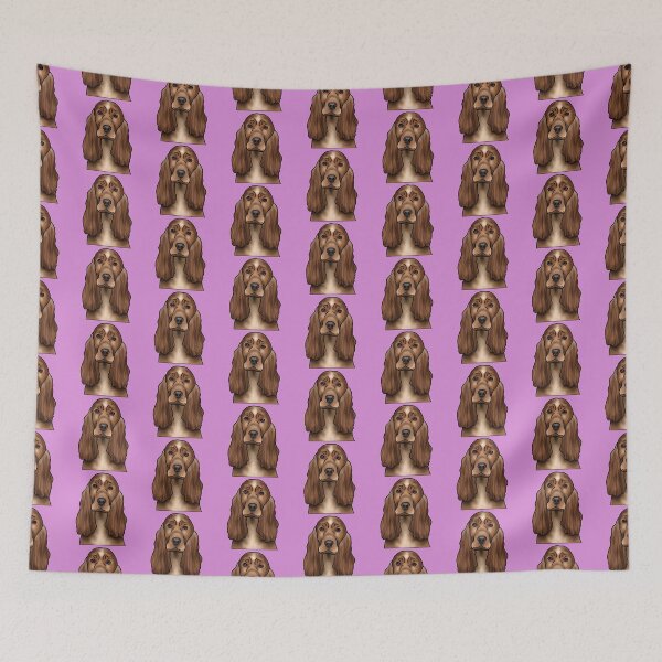 Item preview, Cocker Spaniel Dog Portrait - Pattern - Pink designed and sold by JadeMadeThis.