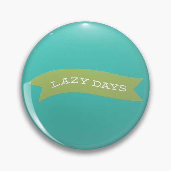Artikelvorschau, Lazy Days Green Banner auf blaugrünem Hintergrund entworfen und verkauft von Textography1.