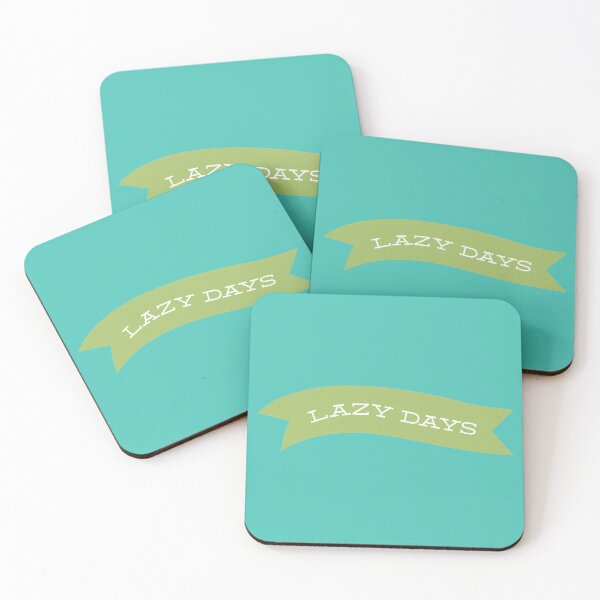 Item preview, Lazy Days Banner verde sobre fondo verde azulado designed and sold by Textography1.