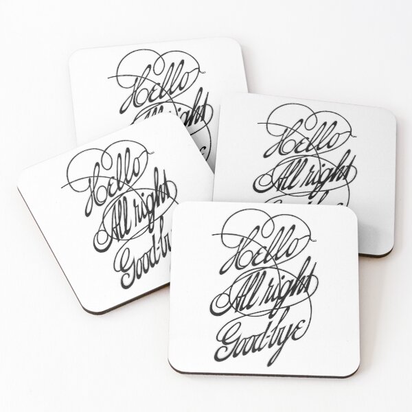 Item preview, Hello, All Right, Goodbye! Vintage Hand Lettering designed and sold by RecklessRosey.