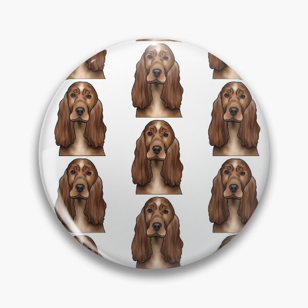 Item preview, Cocker Spaniel Dog Portrait - Pattern - White designed and sold by JadeMadeThis.