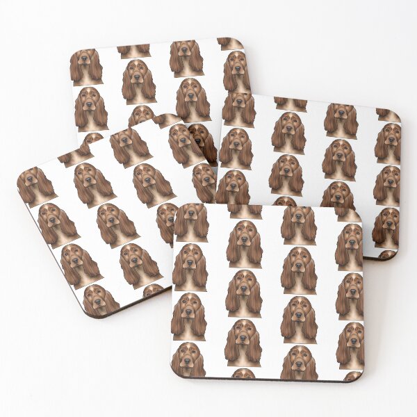 Item preview, Cocker Spaniel Dog Portrait - Pattern - White designed and sold by JadeMadeThis.