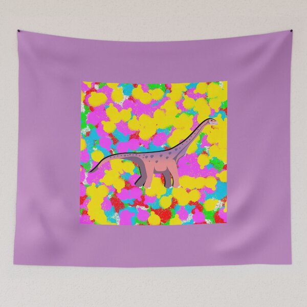 Item preview, Diplodocus Pop Colour/Color Tie Dye Background Funky designed and sold by IBMClothing.