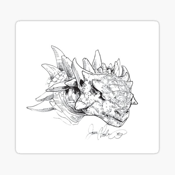 Portrait of an Ankylosaurus by Jason C. Poole Sticker